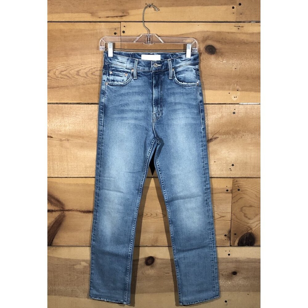 Mother High Waisted Rider Skimp Jeans Womens Size 25 Distressed Light Wash